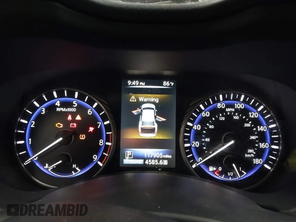 2014 Infiniti Q50 Premium with VIN JN1BV7AP6EM676289, listed as a IAAI auction lot 42304661 with 117,905 mi miles and . Bid and sale history available at DreamBid. Image 7.