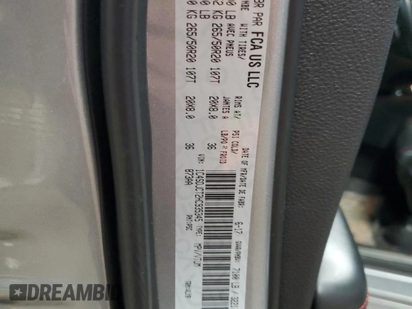 2017 Dodge Durango R/T with VIN 1C4SDJCT2HC935345, listed as a Copart auction lot 52104505 with 148,013 mi miles and Non Repairable. Bid and sale history available at DreamBid. Image 13.