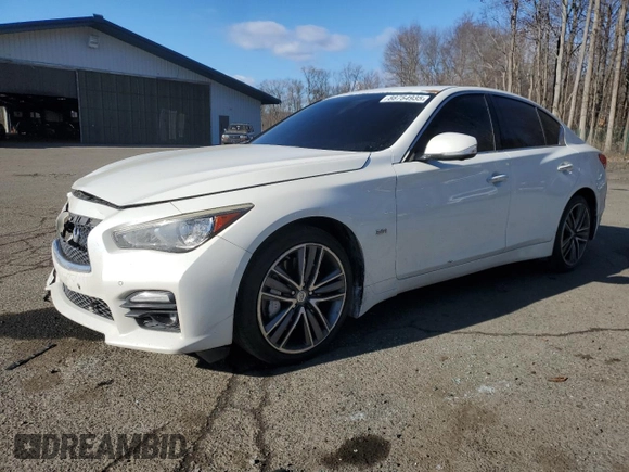 2017 Infiniti Q50 3.0t Sport with VIN JN1EV7AR6HM834858, listed as a Copart auction lot 88754935 with 144,118 mi miles and Salvage Title. Bid and sale history available at carsss.com. Image 1.