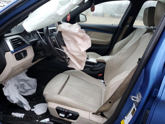 2016 BMW 3 Series 328i xDrive with VIN WBA8E3G50GNT75923, listed as a Copart auction lot 87945155 with 0 mi miles and Salvage Title. Bid and sale history available at carsss.com. Image 7.