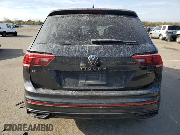2022 Volkswagen Tiguan SE R-Line Black with VIN 3VV8B7AX4NM018976, listed as a Copart auction lot 88516775 with 49,139 mi miles and Non Repairable. Bid and sale history available at DreamBid. Image 6.