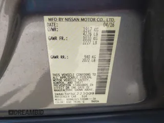 2016 Nissan Altima SR with VIN 1N4AL3AP3GC223009, listed as a IAAI auction lot 42087065 with 85,665 mi miles and . Bid and sale history available at carsss.com. Image 9.