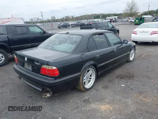 2001 BMW 7 Series 740iA with VIN WBAGG83461DN87920, listed as a IAAI auction lot 41932224 with 1 mi miles. Bid and sale history available at carsss.com. Image 4.