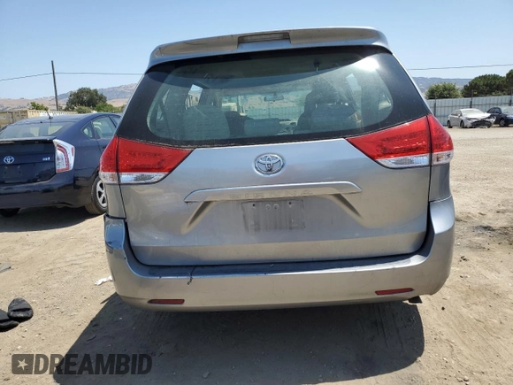 2012 Toyota Sienna with VIN 5TDZK3DC5CS200137, listed as a Copart auction lot 59992945 with 90,183 mi miles and Salvage title. Bid and sale history available at DreamBid. Image 6.