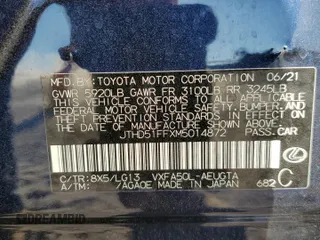 2021 Lexus LS with VIN JTHD51FFXM5014872, listed as a Copart auction lot 74589874 with 20,701 mi miles and Non Repairable. Bid and sale history available at carsss.com. Image 14.