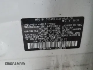 2021 Subaru Forester with VIN JF2SKADC4MH450613, listed as a Copart auction lot 44348035 with 46,567 mi miles and Salvage Title. Bid and sale history available at carsss.com. Image 15.