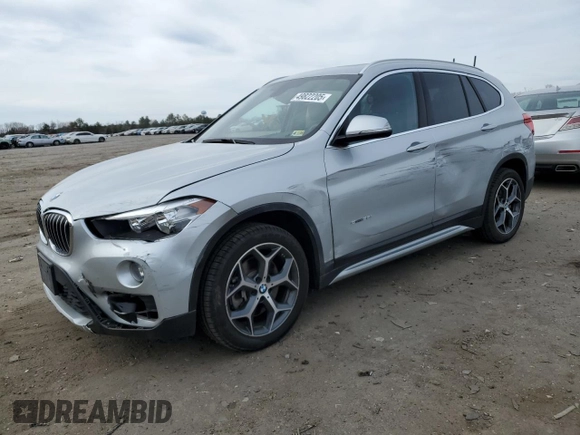 2018 BMW X1 sDrive28i with VIN WBXHU7C3XJ5H38873, listed as a Copart auction lot 49822205 with 46,847 mi miles and Salvage Title. Bid and sale history available at carsss.com. Image 1.