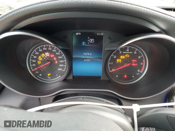 2020 Mercedes-Benz C 43 AMG with VIN W1KWF6EB3LR594563, listed as a Copart auction lot 88457735 with 67,092 mi miles and Salvage Title. Bid and sale history available at carsss.com. Image 9.