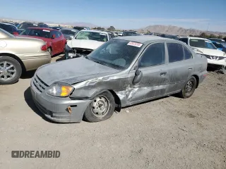 2003 Hyundai Accent GL with VIN KMHCG45C13U455449, listed as a Copart auction lot 42625285 with 0 mi miles and Salvage Title. Bid and sale history available at carsss.com. Image 1.