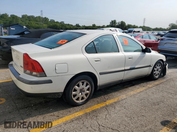 2002 Volvo S60 with VIN YV1RS61R522139334, listed as a Copart auction lot 66400194 with 0 mi miles and Salvage Title. Bid and sale history available at carsss.com. Image 3.