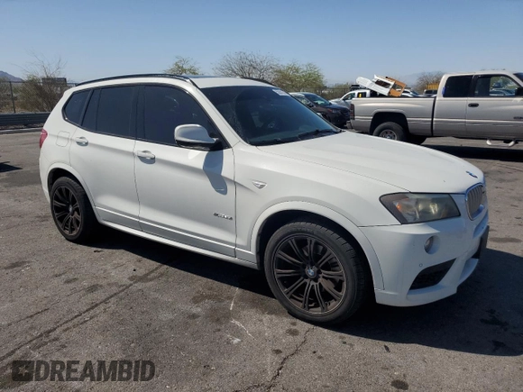 2011 BMW X3 35i with VIN 5UXWX7C59BL735081, listed as a Copart auction lot 52051245 with 165,823 mi miles and Clean Title. Bid and sale history available at DreamBid. Image 4.