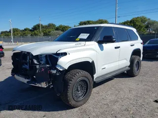 2023 Toyota Sequoia SR5 with VIN 7SVAAABA4PX013371, listed as a IAAI auction lot 41406258 with 11,776 mi miles. Bid and sale history available at carsss.com. Image 18.