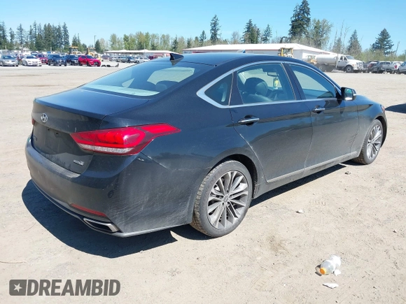 2015 Hyundai Genesis 3.8L with VIN KMHGN4JE7FU071677, listed as a IAAI auction lot 42068198 with 144,271 mi miles. Bid and sale history available at carsss.com. Image 4.
