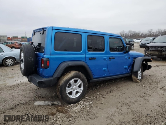 2023 Jeep Wrangler Sport S with VIN 1C4HJXDG9PW543144, listed as a Copart auction lot 43745495 with 36,989 mi miles and Salvage Title. Bid and sale history available at DreamBid. Image 3.