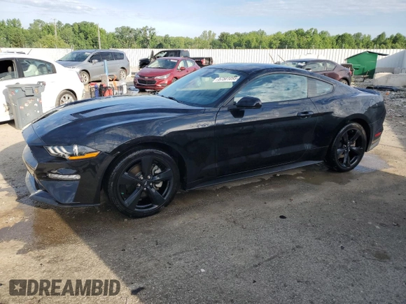 2021 Ford Mustang EcoBoost with VIN 1FA6P8THXM5112258, listed as a Copart auction lot 57501095 with 83,309 mi miles and Salvage title. Bid and sale history available at DreamBid. Image 1.