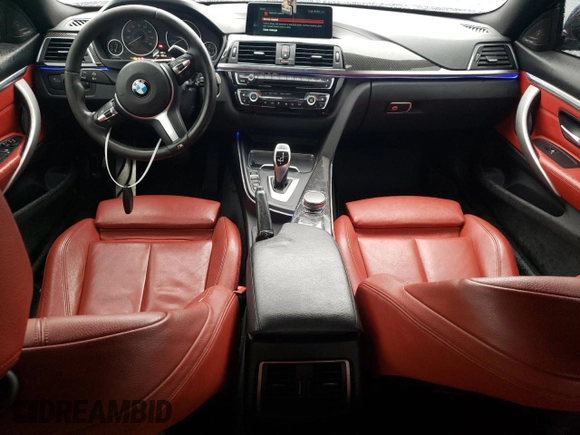 2018 BMW 4 Series 440i xDrive z VIN WBA4W9C53JAB93994, wystawiony jako Copart lot #54963094 z przebiegiem 72 307 mil mil oraz Szkoda całkowita • Salvage title. Historia ofert i sprzedaży dostępna na DreamBid. Obrazek 8.