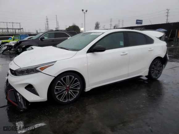 2024 Kia Forte GT with VIN 3KPF44AC6RE745841, listed as a Copart auction lot 45336855 with 34,266 mi miles and Salvage Title. Bid and sale history available at carsss.com. Image 1.