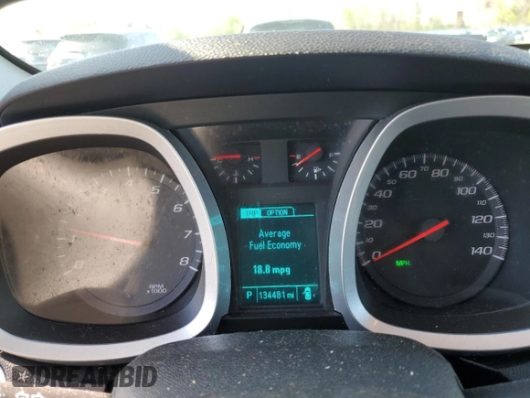 2015 Chevrolet Equinox LS with VIN 2GNFLEEK3F6226937, listed as a Copart auction lot 54615305 with 134,481 mi miles and Clean Title. Bid and sale history available at carsss.com. Image 9.