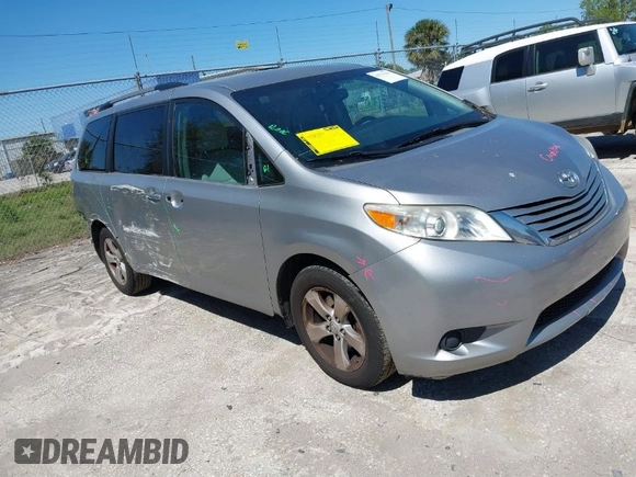 2016 Toyota Sienna LE AAS with VIN 5TDKK3DC8GS728746, listed as a IAAI auction lot 41771751 with 148,774 mi miles. Bid and sale history available at carsss.com. Image 1.