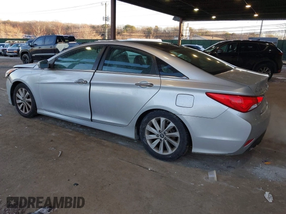 2014 Hyundai Sonata SE with VIN 5NPEC4AC2EH938525, listed as a IAAI auction lot 41117231 with 85,414 mi miles and . Bid and sale history available at DreamBid. Image 3.