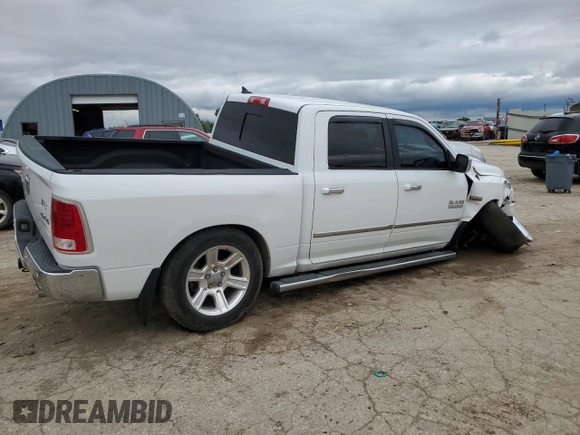 2014 Ram 1500 Longhorn Limited with VIN 1C6RR7PTXES440154, listed as a Copart auction lot 58481385 with 201,511 mi miles and Salvage title. Bid and sale history available at DreamBid. Image 3.