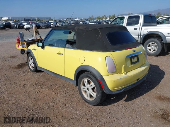 2005 MINI Convertible with VIN WMWRF33435TG11068, listed as a IAAI auction lot 42346035 with 147,367 mi miles and . Bid and sale history available at DreamBid. Image 3.