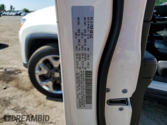 2019 Jeep Compass Limited z VIN 3C4NJCCB7KT676324, wystawiony jako Copart lot #57205244 z przebiegiem 164 705 mil mil oraz Nie do naprawy • Non repairable. Historia ofert i sprzedaży dostępna na DreamBid. Obrazek 12.