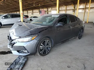 2021 Nissan Sentra SR with VIN 3N1AB8DV5MY308945, listed as a Copart auction lot 46345205 with 33,674 mi miles and Salvage Title. Bid and sale history available at DreamBid. Image 1.