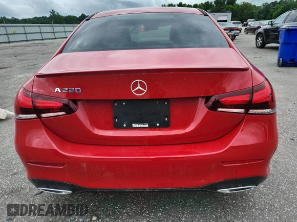 2020 Mercedes-Benz A 220 with VIN W1K3G4EB9LW045729, listed as a Copart auction lot 58619995 with 56,646 mi miles and Salvage title. Bid and sale history available at DreamBid. Image 6.