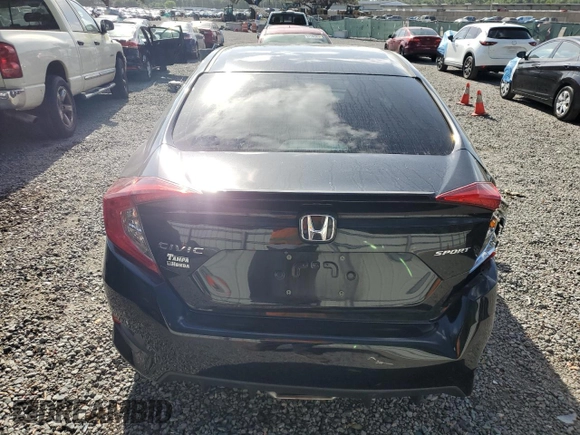 2019 Honda Civic Sport with VIN 2HGFC2F83KH596294, listed as a Copart auction lot 51658795 with 92,145 mi miles and Salvage title. Bid and sale history available at DreamBid. Image 6.
