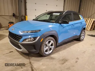 2022 Hyundai Kona SEL with VIN KM8K6CAB1NU778344, listed as a Copart auction lot 52084655 with 24,516 mi miles and Salvage Title. Bid and sale history available at carsss.com. Image 1.
