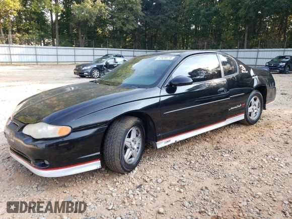 2002 Chevrolet Monte Carlo SS with VIN 2G1WX15K929196656, listed as a Copart auction lot 72926674 with 155,442 mi miles and Salvage Title. Bid and sale history available at carsss.com. Image 1.