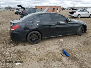 2019 Mercedes-Benz C 43 AMG with VIN 55SWF6EB8KU285667, listed as a Copart auction lot 52937315 with 57,274 mi miles and Salvage title. Bid and sale history available at DreamBid. Image 3.