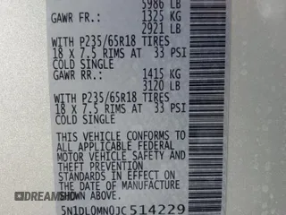 2018 Infiniti QX60 with VIN 5N1DL0MN0JC514229, listed as a Copart auction lot 75776824 with 72,564 mi miles and Salvage Title. Bid and sale history available at DreamBid. Image 14.