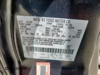 2008 Ford Escape XLT with VIN 1FMCU03128KA81939, listed as a Copart auction lot 63922515 with 182,089 mi miles and Salvage title. Bid and sale history available at DreamBid. Image 14.