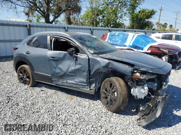 2025 Mazda CX-30 S Preferred with VIN 3MVDMBCMXSM764341, listed as a Copart auction lot 50795205 with 6,481 mi miles and Salvage Title. Bid and sale history available at DreamBid. Image 4.