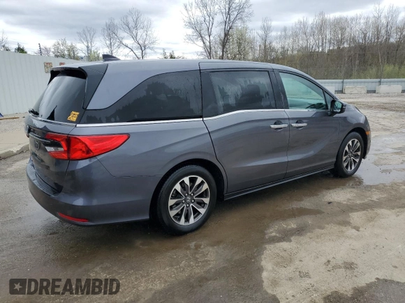 2021 Honda Odyssey EX-L with VIN 5FNRL6H76MB006265, listed as a Copart auction lot 50958395 with 60,662 mi miles and Salvage Title. Bid and sale history available at DreamBid. Image 3.