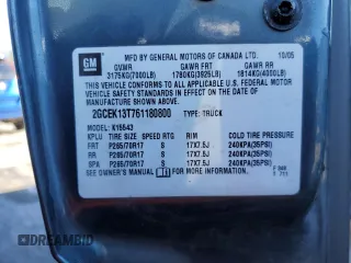 2006 Chevrolet Silverado 1500 LT1 with VIN 2GCEK13T761180800, listed as a Copart auction lot 78435513 with 269,630 mi miles and Salvage Title. Bid and sale history available at carsss.com. Image 12.