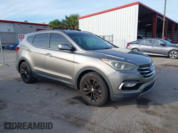 2017 Hyundai Santa Fe Sport 2.0T with VIN 5XYZU4LA0HG487276, listed as a IAAI auction lot 41441697 with 118,248 mi miles. Bid and sale history available at carsss.com. Image 1.