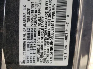 2014 Honda Odyssey Touring with VIN 5FNRL5H96EB088401, listed as a Copart auction lot 51332365 with 167,710 mi miles and Salvage Title. Bid and sale history available at carsss.com. Image 15.
