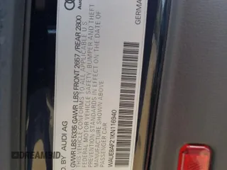 2019 Audi A6 Premium Plus with VIN WAUE8AF21KN116940, listed as a Copart auction lot 60920744 with 56,363 mi miles and Salvage Title. Bid and sale history available at carsss.com. Image 12.