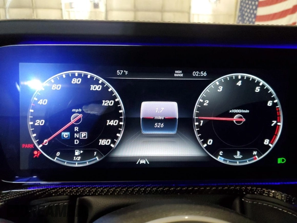 2023 Mercedes-Benz G 550 with VIN W1NYC6BJXPX490007, listed as a Copart auction lot 49424904 with 526 mi miles and Salvage Title. Bid and sale history available at DreamBid. Image 9.
