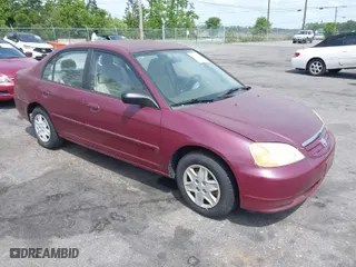 2003 Honda Civic LX with VIN 2HGES16583H571200, listed as a IAAI auction lot 42103633 with 177,302 mi miles. Bid and sale history available at carsss.com. Image 1.