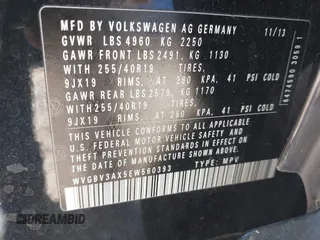 2014 Volkswagen Tiguan S z VIN WVGBV3AX5EW560393, wystawiony jako IAAI lot #42105203 z przebiegiem 102 001 mil mil oraz . Historia ofert i sprzedaży dostępna na DreamBid. Obrazek 9.