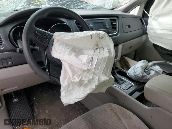 2016 Kia Sedona LX with VIN KNDMB5C10G6151540, listed as a Copart auction lot 46419095 with Not Provided miles and Salvage Title. Bid and sale history available at DreamBid. Image 8.