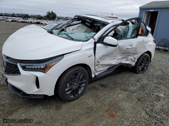 2023 Acura RDX w/A-Spec Package with VIN 5J8TC1H65PL000248, listed as a Copart auction lot 86764344 with 0 mi miles and Salvage Title. Bid and sale history available at carsss.com. Image 1.