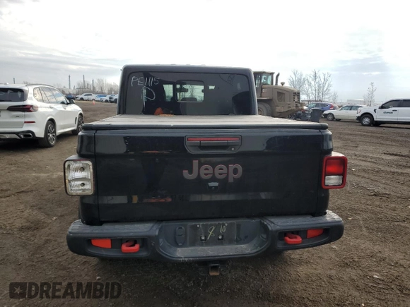 2022 Jeep Gladiator Rubicon with VIN 1C6JJTBG6NL118998, listed as a Copart auction lot 81451814 with 61,125 mi miles and Salvage title. Bid and sale history available at DreamBid. Image 6.