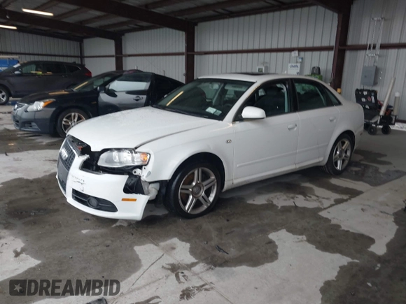 2008 Audi A4 2.0T with VIN WAUDF78E78A083261, listed as a IAAI auction lot 41529156 with 102,319 mi miles. Bid and sale history available at carsss.com. Image 2.