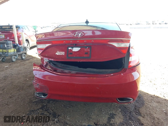 2012 Hyundai Azera with VIN KMHFH4JG2CA148859, listed as a IAAI auction lot 41850242 with 105,272 mi miles. Bid and sale history available at carsss.com. Image 6.