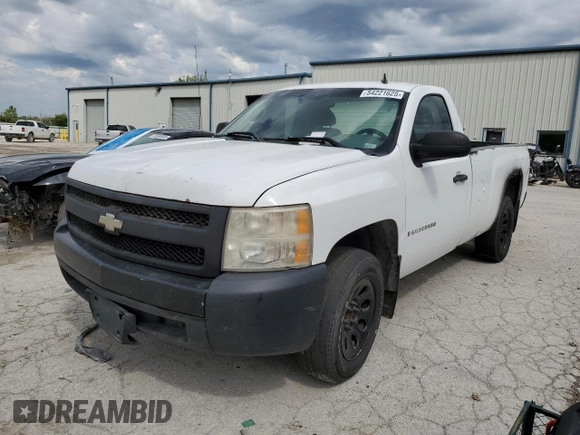 2008 Chevrolet Silverado 1500 Work Truck with VIN 1GCEC14X08Z129342, listed as a Copart auction lot 54221625 with 0 mi miles and Clean Title. Bid and sale history available at carsss.com. Image 1.